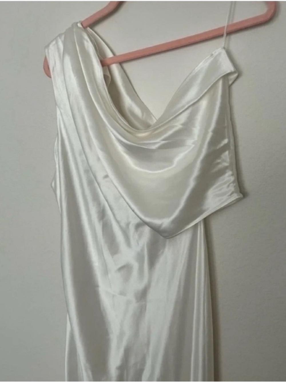 Acler Boise Satin Asymmetrical One Shoulder Midi Dress White NWT - Picture 4 of 10